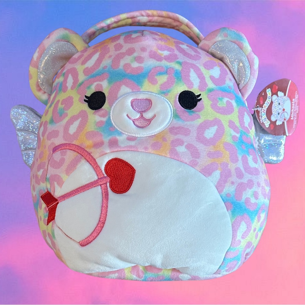 NWT Jazwares Squishmallow Michaela Valentines Day Ltd EDT Basket Stuffed Animal